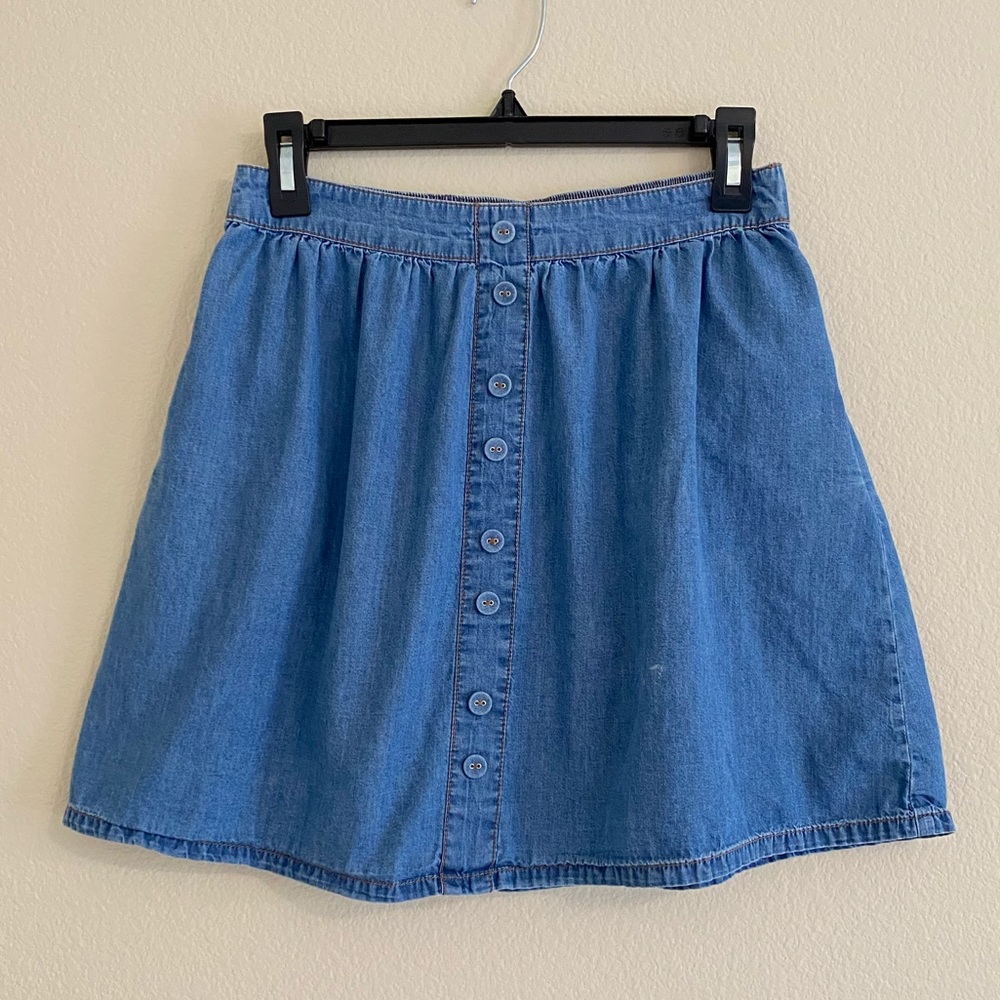 Soft Blue Jean Skirt